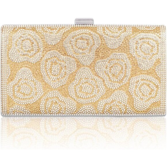 🆕Women’s Rosegold Evening Handbag Leather Fashion Luxury Party Bag Purse - Picture 2 of 6